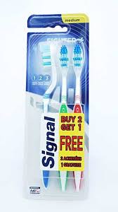 SIGNAL TOOTHBRUSH 3 PK FIGHTER MEDIUM