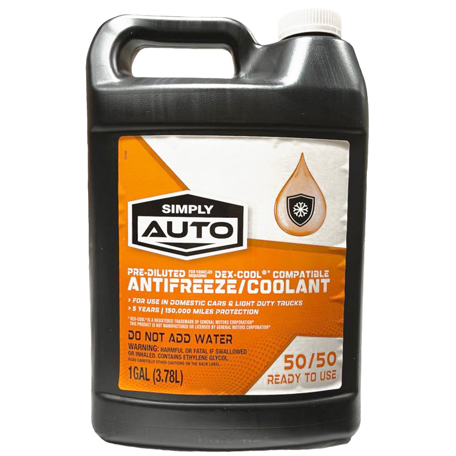 SIMPLY AUTO ANTI FREEZE COOLANT 1 GL DEX COOL ORANGE