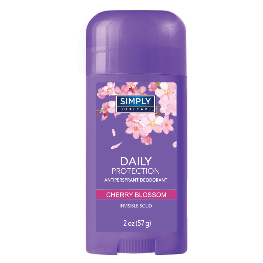 SIMPLY BODYCARE ANTIPERSPIRANT DEODORANT 2 OZ CHERRY BLOSSOM