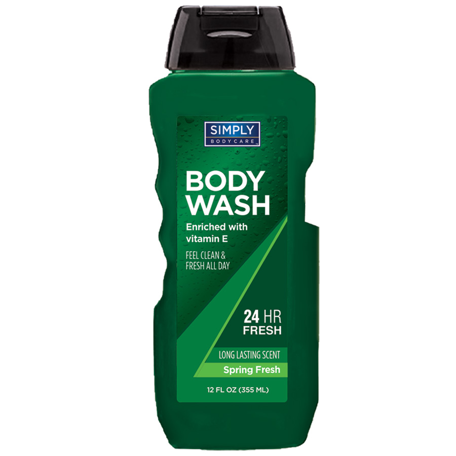 SIMPLY BODYCARE BODY WASH 12 OZ SPRING FRESH