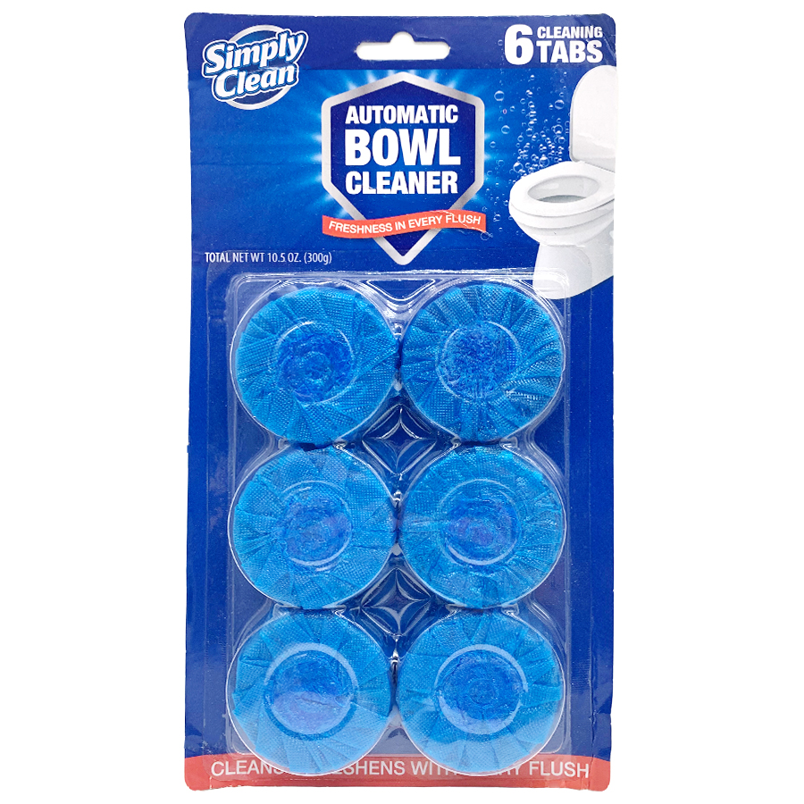 SIMPLY CLEAN TOILET BOWL CLEANER & DEODORIZERS 6 CT AUTOMATIC