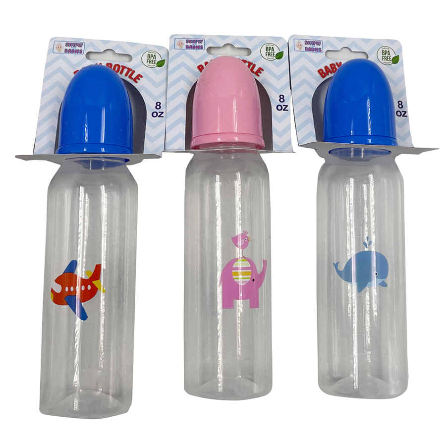 SIMPLY FOR BABIES BABY BOTTLE 8 OZ ASSORTED DESIGNS