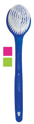 SIMPLY FOR BATH BRUSH 13.5 IN ASSORTED TRANPARENT COLORS