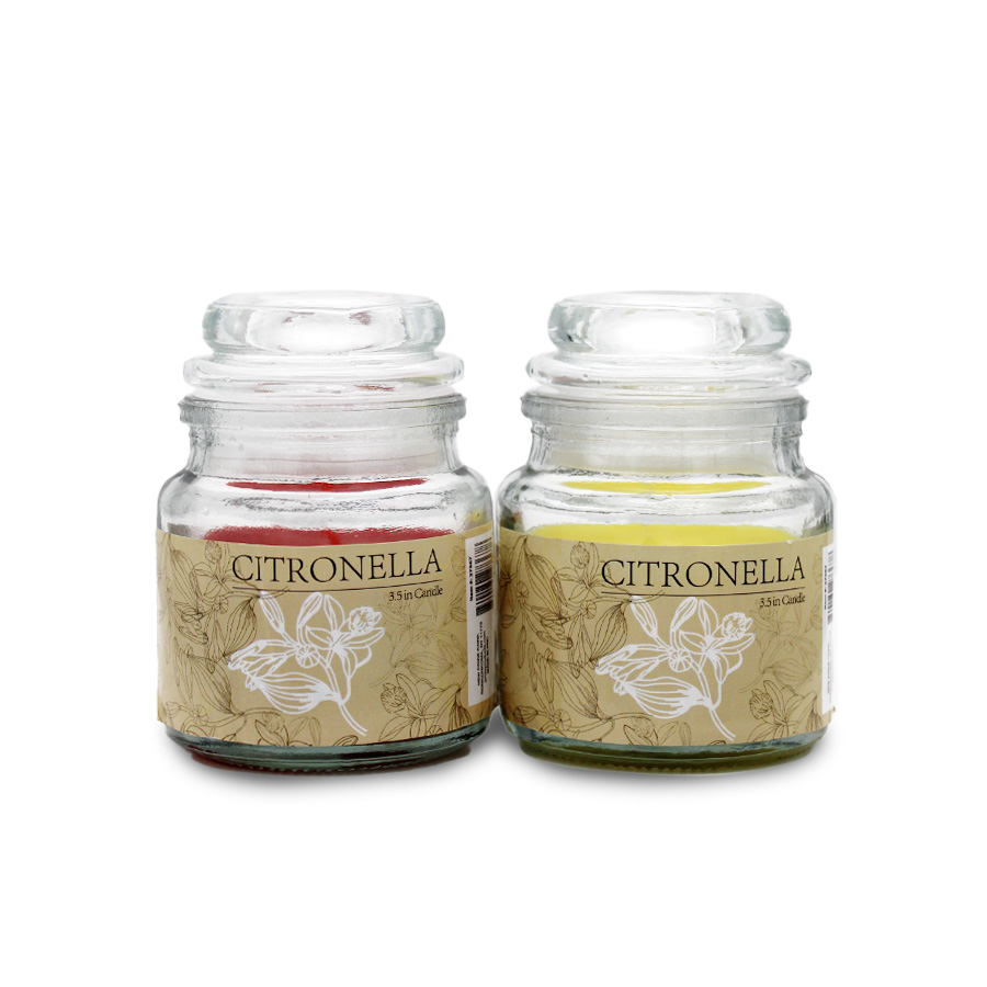 SIMPLY FOR HOME CITRONELLA CANDLE 3.5 IN GLASS JAR