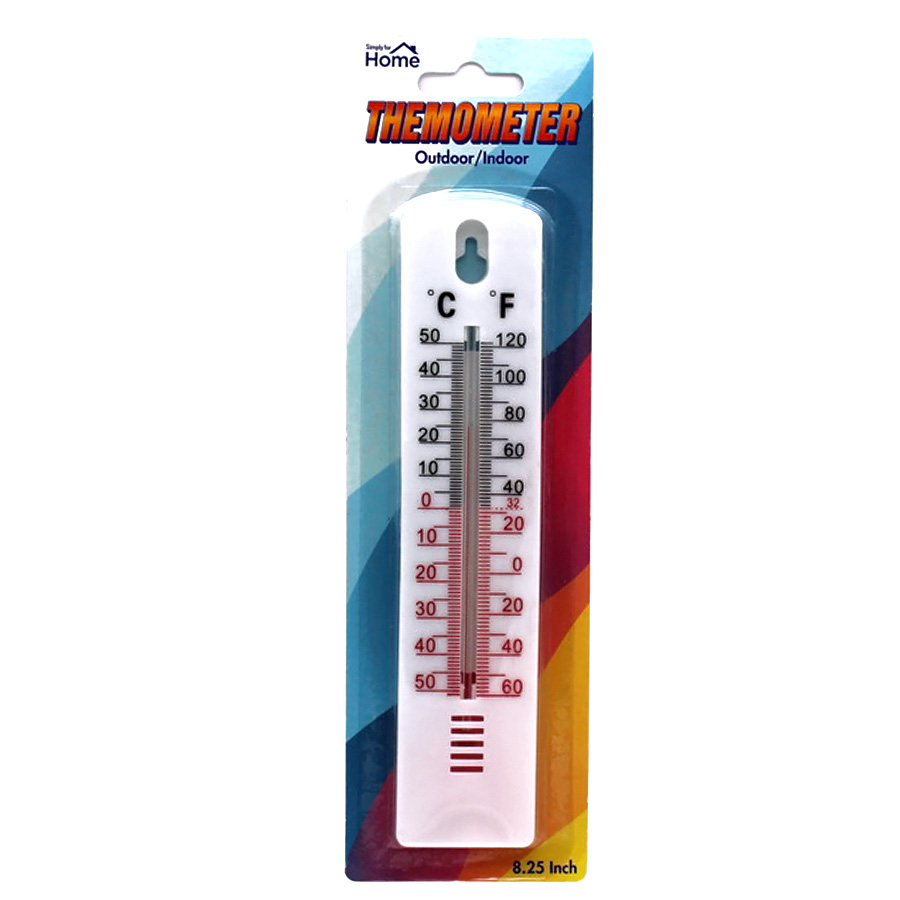 SIMPLY FOR HOME PLASTIC THEMOMETER 8.25 IN