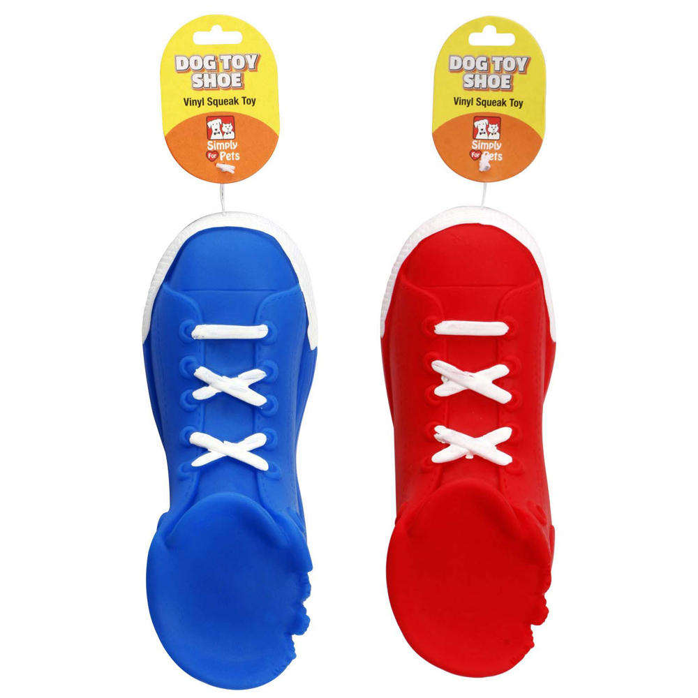 SIMPLY FOR PETS PET TOY SHOE 7.28 X 3.15 X 3.9 IN SQUEAKY ASSORTED.COLORS
