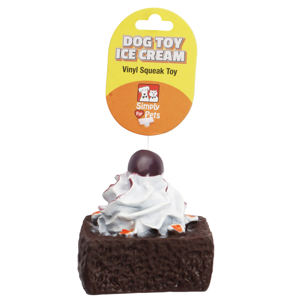 SIMPLY FOR PETS PET VINYL ICE CREAM 3 X 2.24 IN