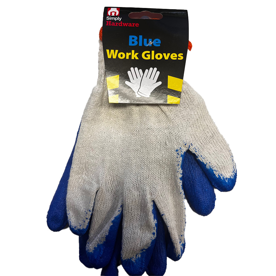 SIMPLY HARDWARE WORK GLOVE 1 CT BLUE