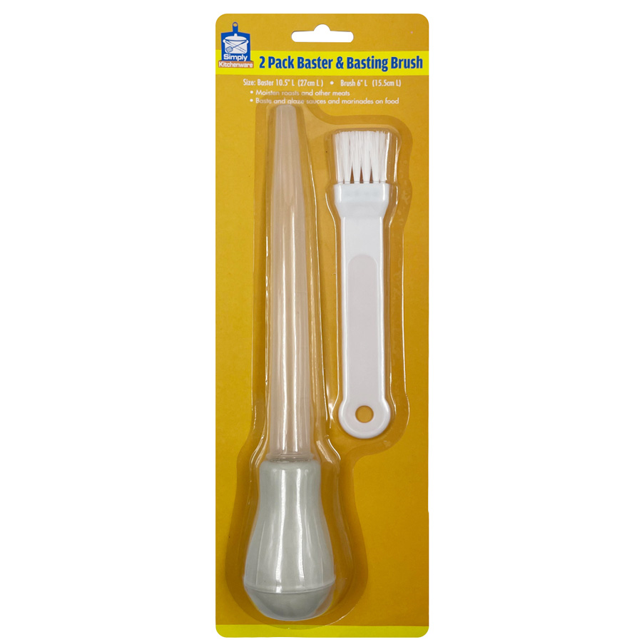 SIMPLY KITCHENWARE 2 PC BASTER & BASTING BRUSH SET