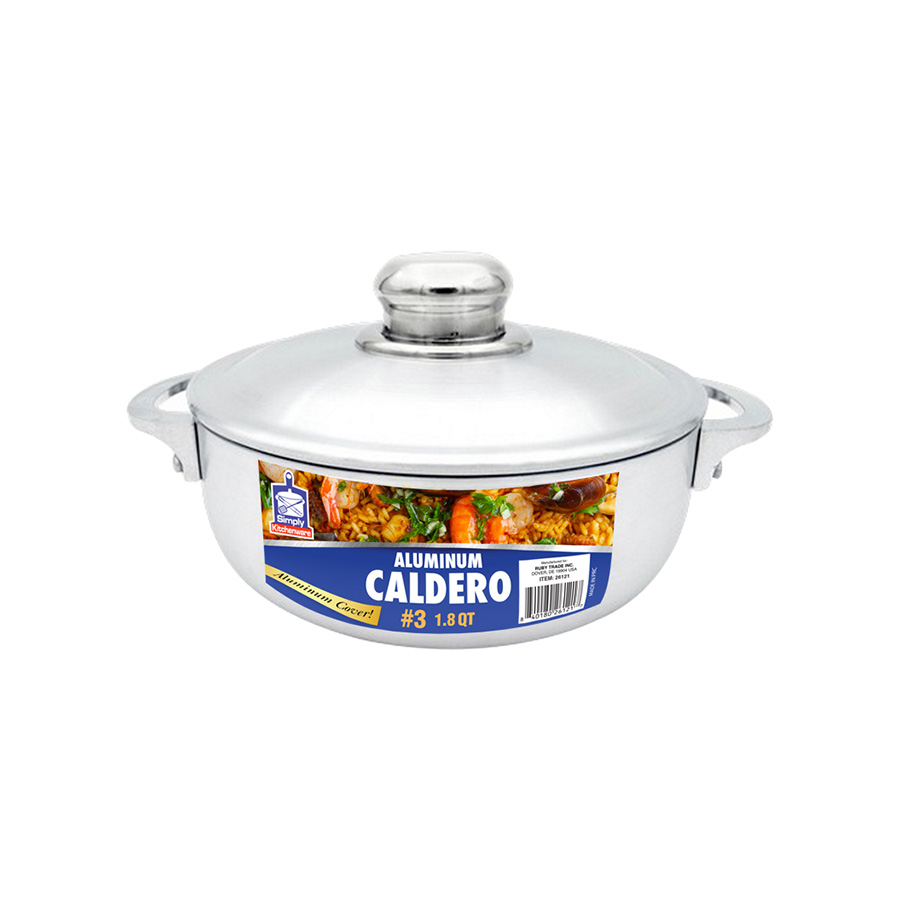 SIMPLY KITCHENWARE ALUMINUM CALDERO 1.8 QT WITH ALUMINUM LID