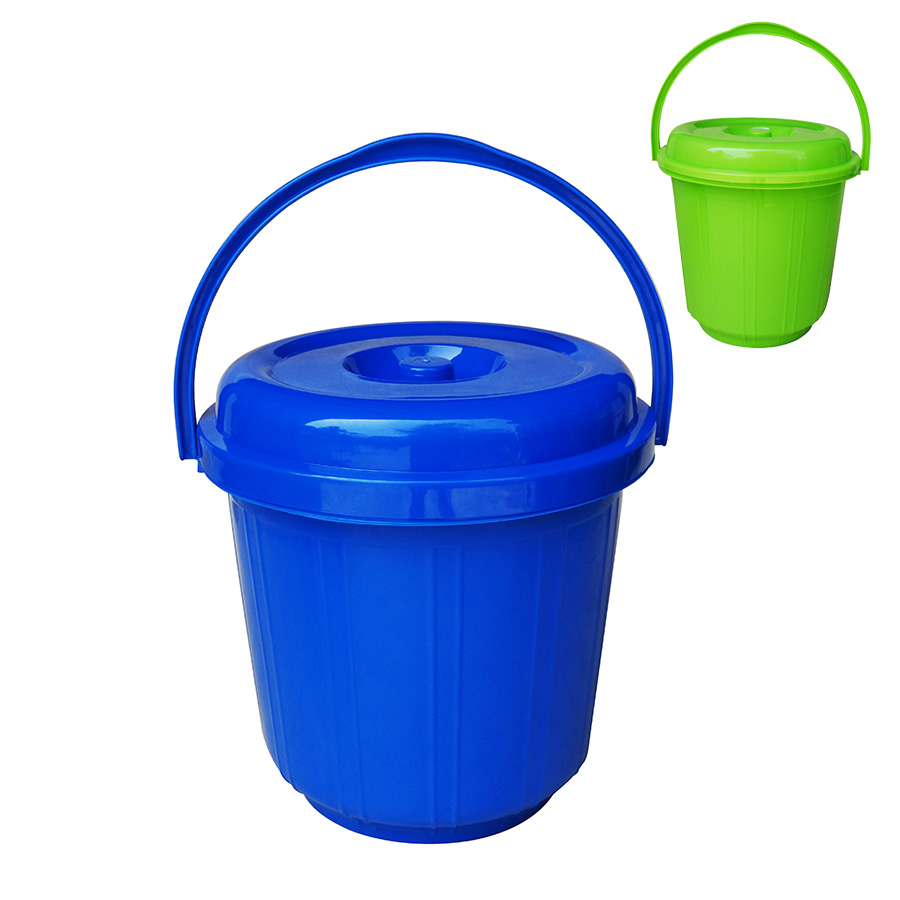 SIMPLY KITCHENWARE BUCKET 13.5 GL DELUXE WITH LID ASSORTED COLORS