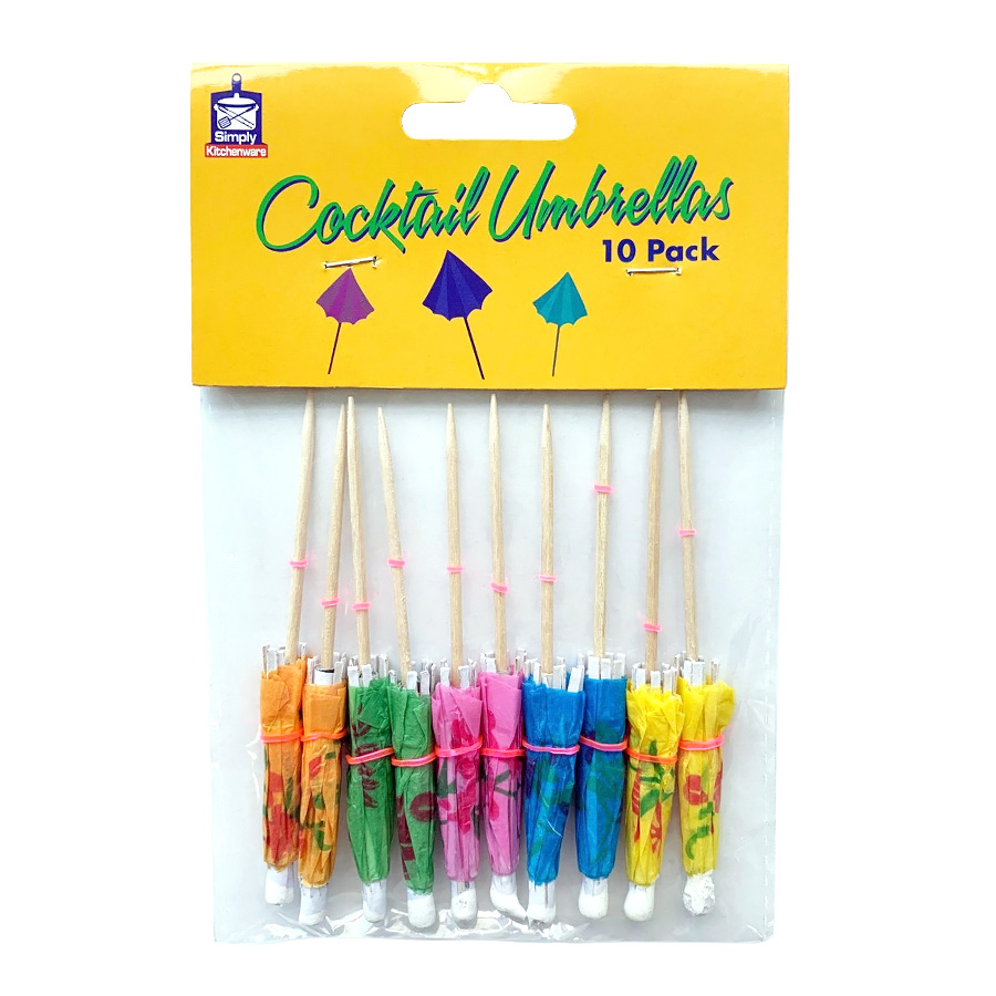 SIMPLY KITCHENWARE COCKTAIL UMBRELLA PICK 10 CT