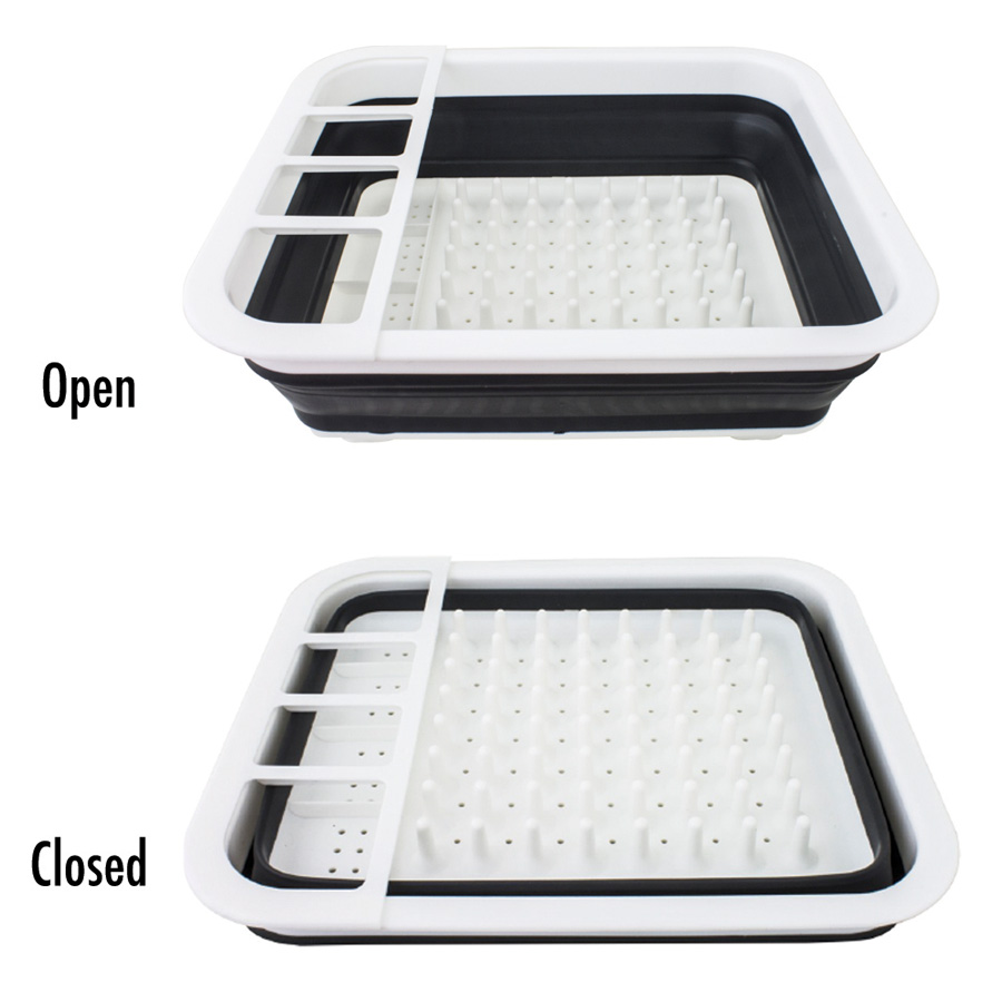 SIMPLY KITCHENWARE DISH DRAINER 14 X 12 X 5IN COLLAPSIBLE