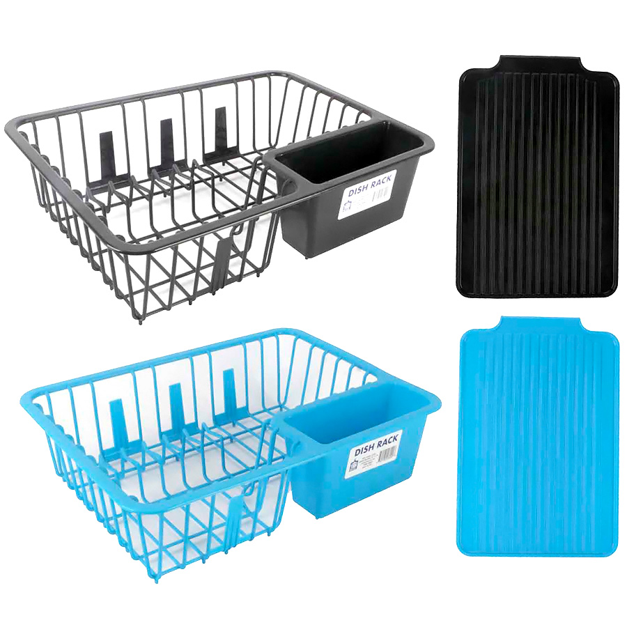 SIMPLY KITCHENWARE DISH RACK 15.75 X 11.5 X 4.5 IN ASSORTED. COLORS