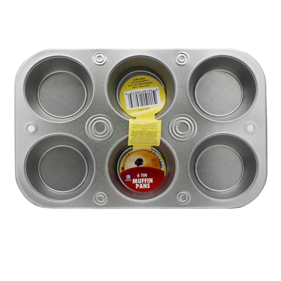 SIMPLY KITCHENWARE MUFFIN PAN 10.25 X 7 IN 6 CT TINPLATE
