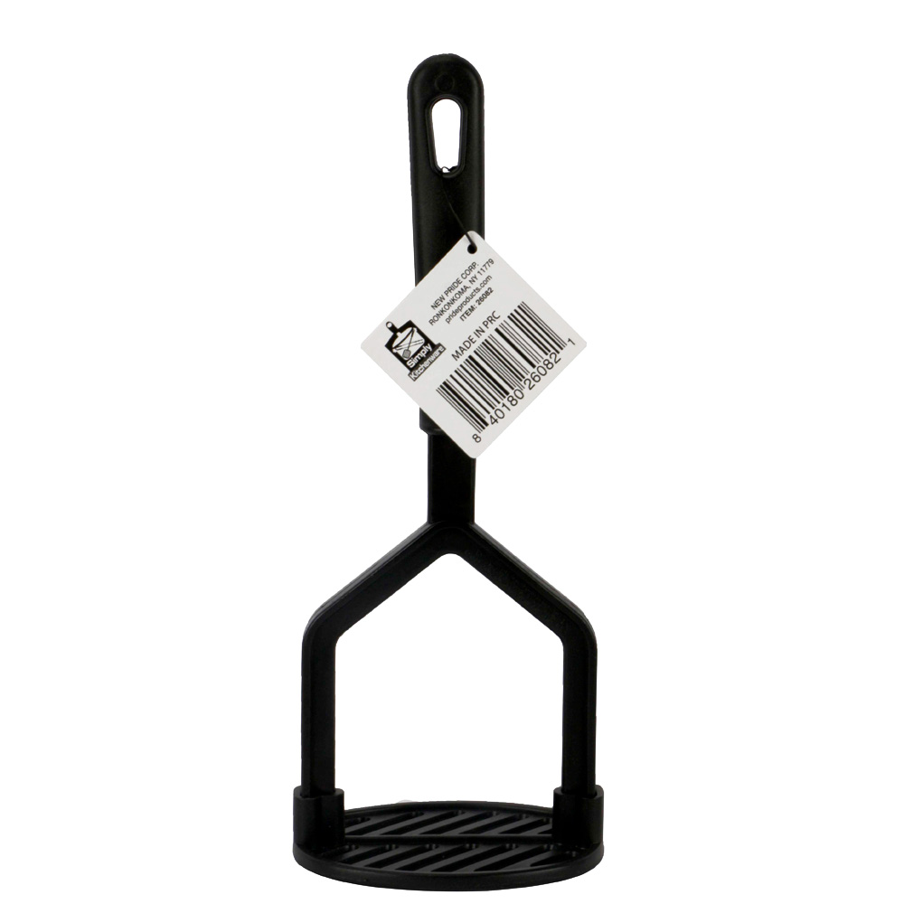 SIMPLY KITCHENWARE VEGETABLE MASHER 10 IN NYLON BLACK