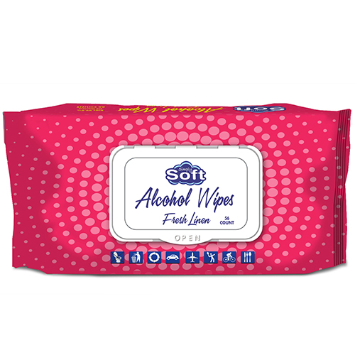 SIMPLY SAFE ALCOHOL WIPES 75% 56 CT