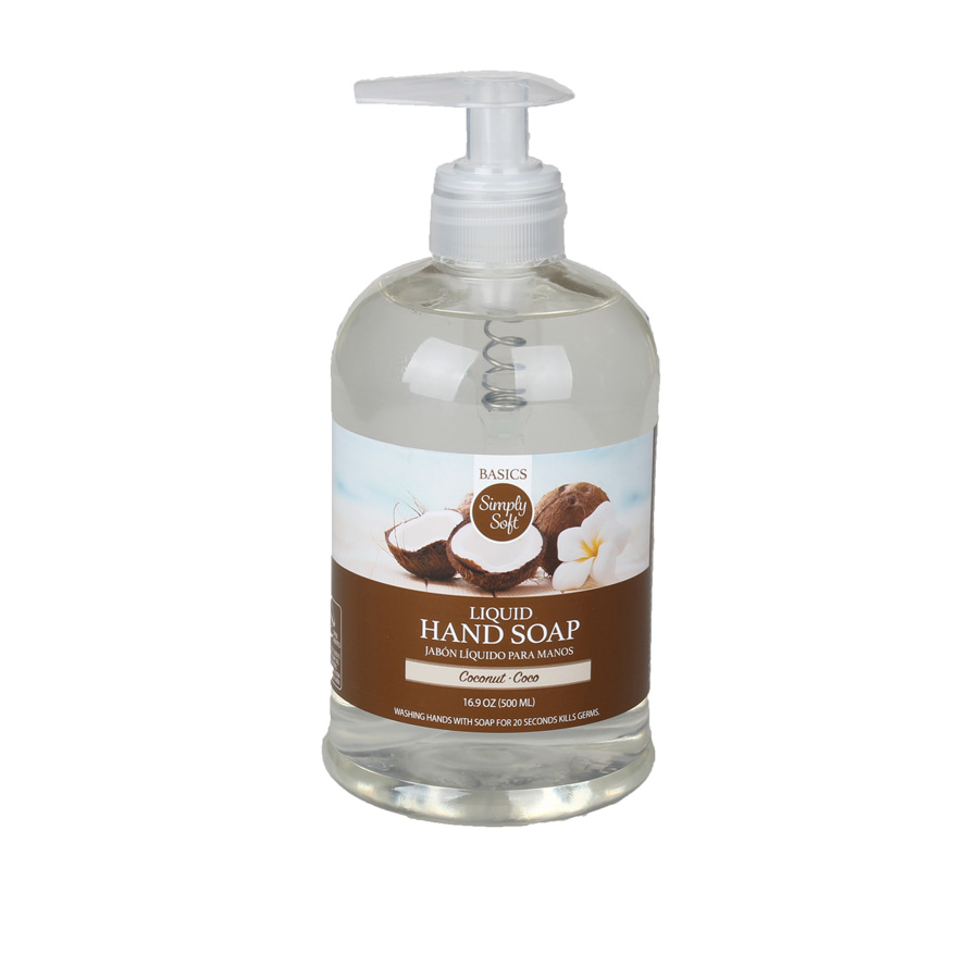 SIMPLY SOFT BASICS HANDWASH 16.9 OZ COCONUT