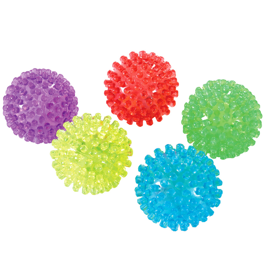 SIMPLY TOYS PUFFY BALL 3 IN 1CT WITH LIGHT UP ASSORTED COLORS