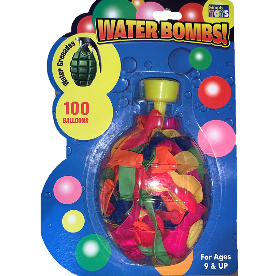 SIMPLY TOYS WATER BALLOONS 100 CT WITH FILL