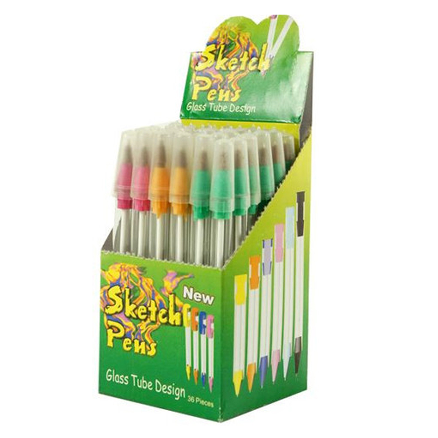 SKETCH PEN 36 CT GLASS TUBE DESIGN