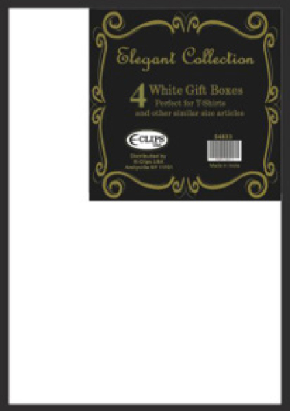SMALL WHITE GIFT BOX 4 CT / 11 X 8.5 X 1.5