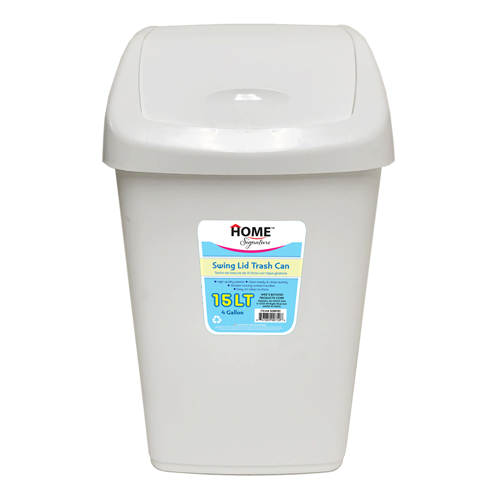 SMART SWING TRASH BIN WHITE 4.2 GL
