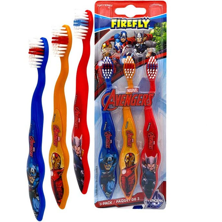 SMILE GUARD TOOTHBRUSH 3 PK FIREFLY AVENGERS