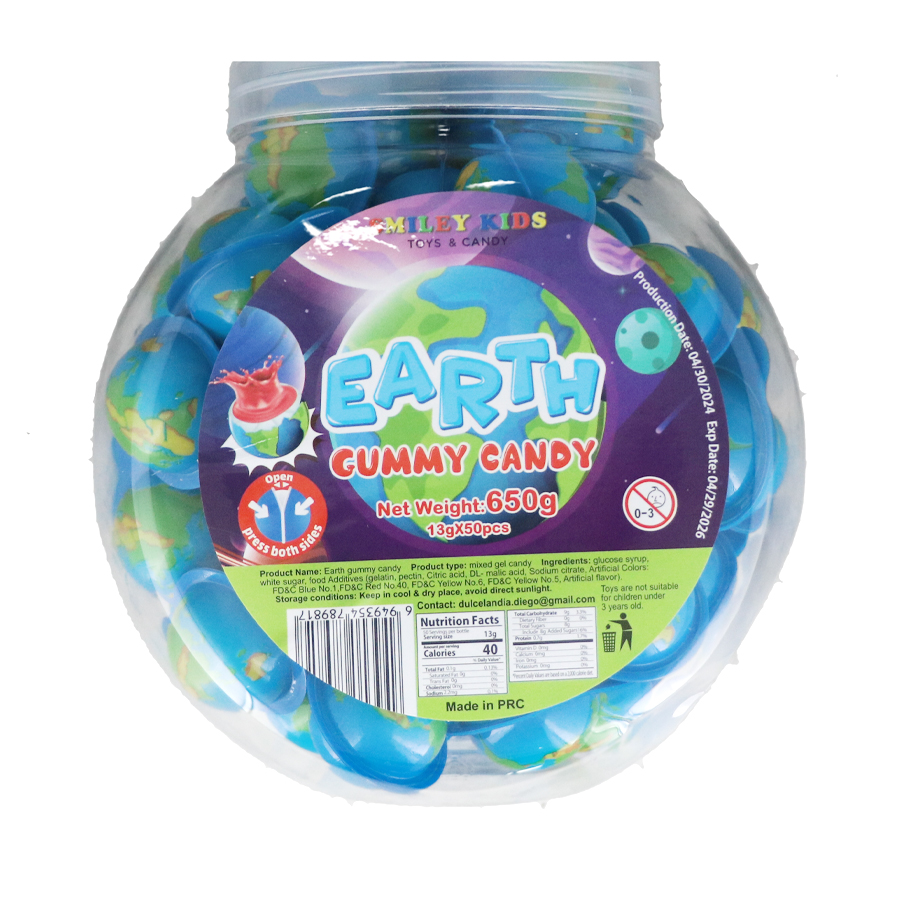 SMILEY KIDS 13 G EARTH GUMMY CANDY