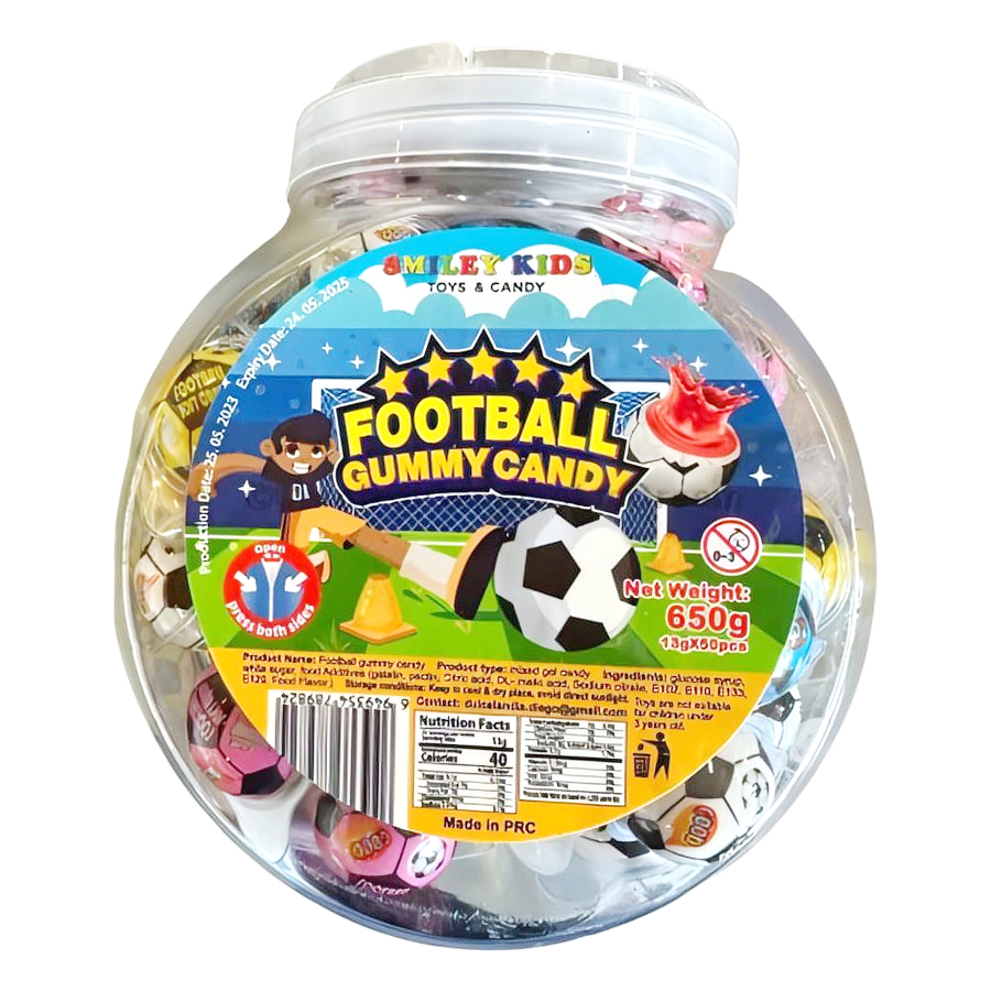 SMILEY KIDS 13 G FOOTBALL GUMMY CANDY