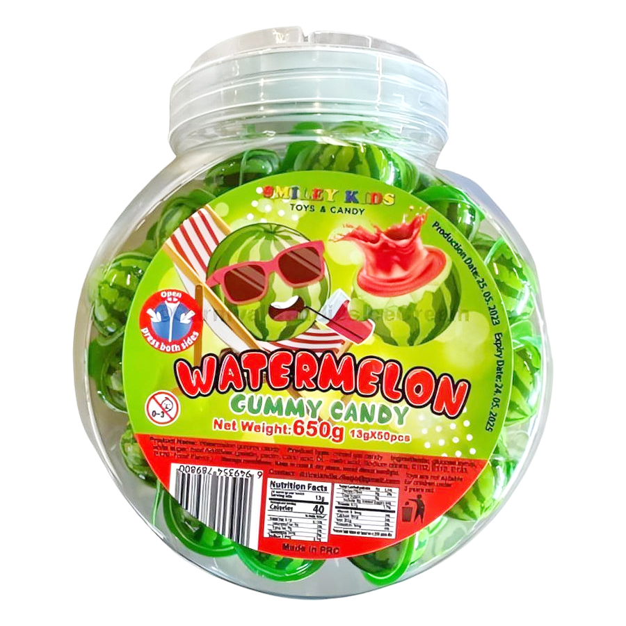 SMILEY KIDS 13 G WATERMELON GUMMY CANDY
