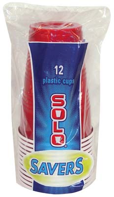 SOLO PLASTIC CUP 16 OZ 12CT RED