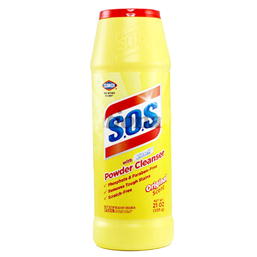 SOS POWDER CLEANER WITH BLEACH 21 OZ ORIGINAL