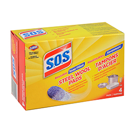 SOS STEEL WOOL PADS 4 CT