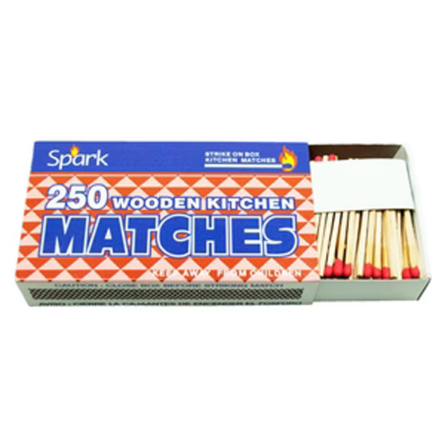 SPARK WOODEN KITCHEN MATCHES 250 CT 2PK
