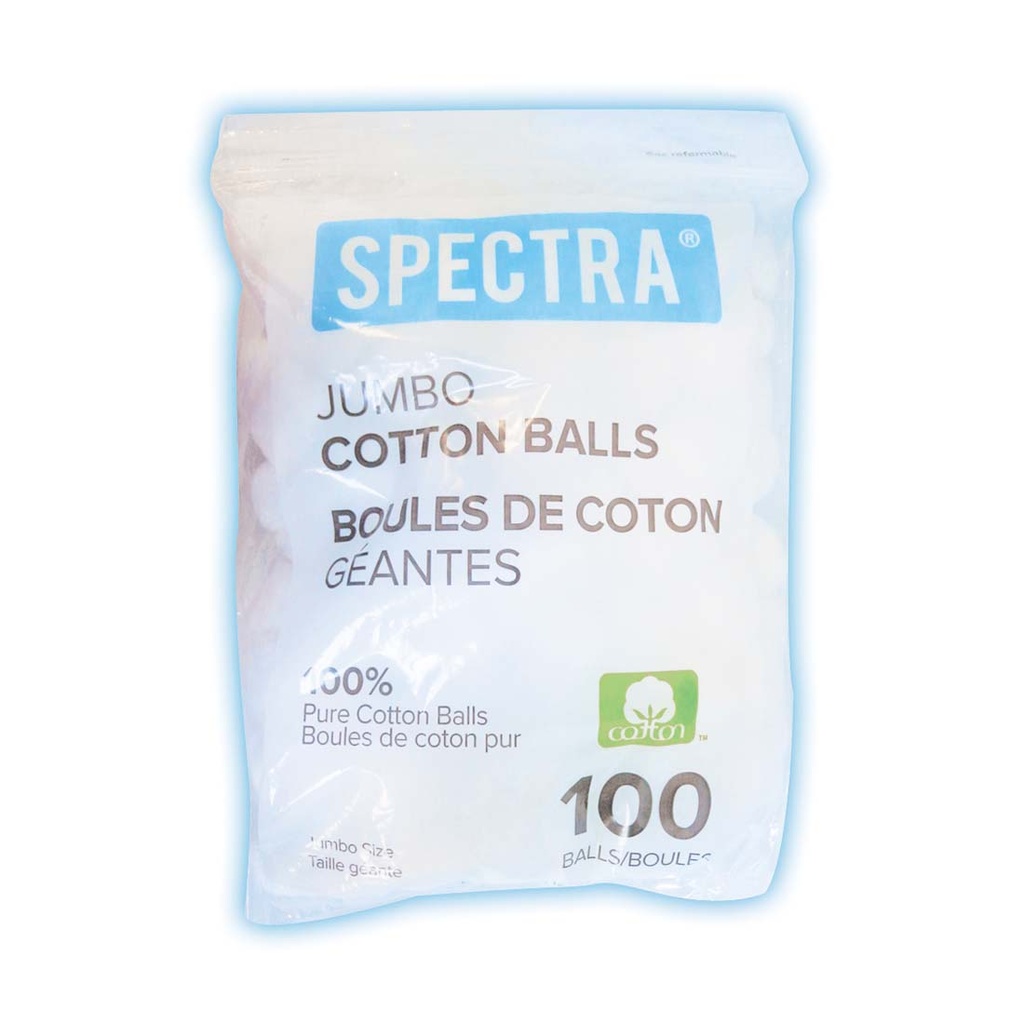 SPECTRA COTTON BALLS 100 CT JUMBO