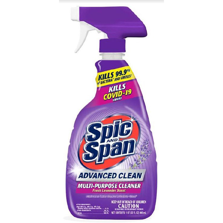 SPIC & SPAN ADVANCED CLEAN MULTI-PURPOSE CLEANER SPRAY 32 OZ FRESH LAVENDER