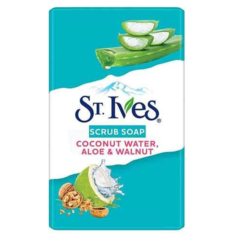 ST.IVES BAR SOAP 125 G 5 PK COCONUT WATER, ALOE & WALNUT