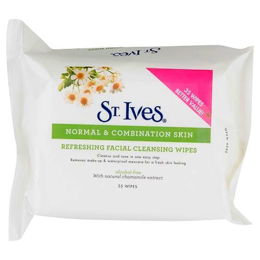 ST.IVES FACIAL CLEANSING WIPES 35 CT NORMAL & COMBINATION SKIN