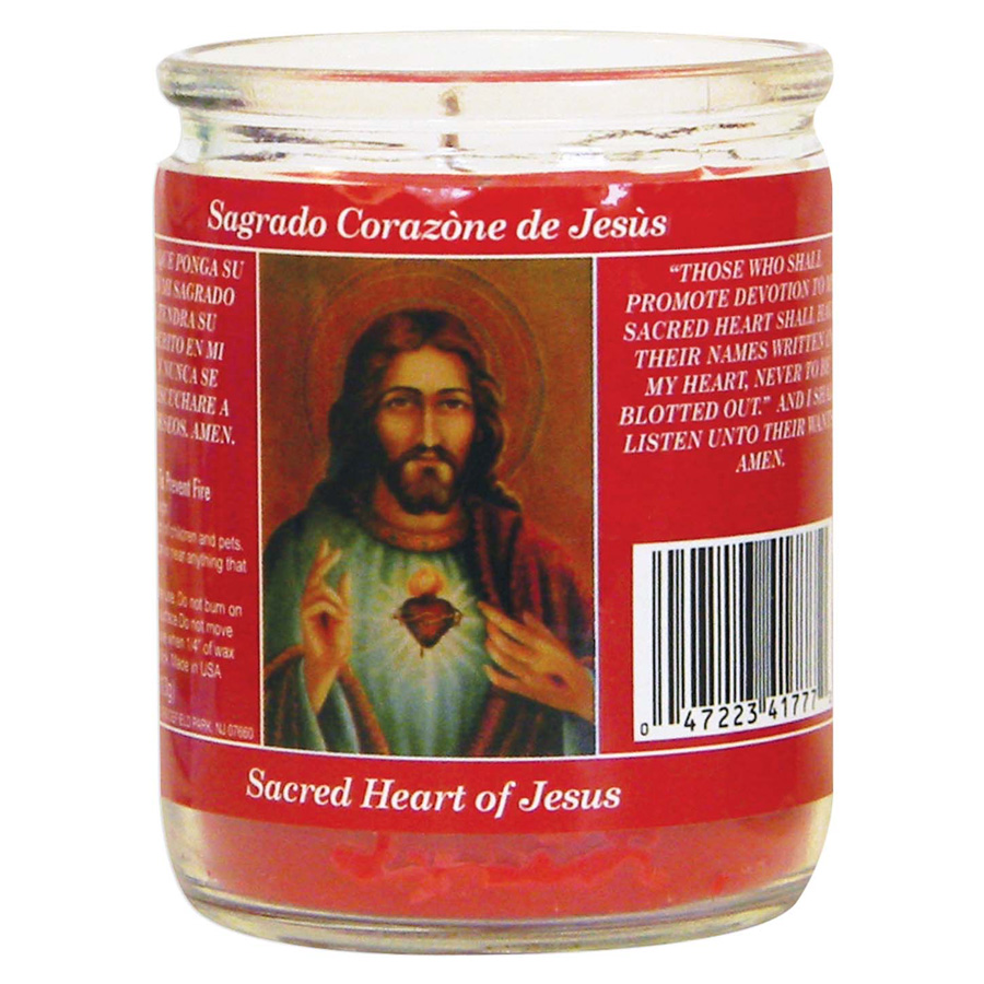 STAR CANDLE RELIGIOUS CANDLE 4 OZ HEART OF JESUS