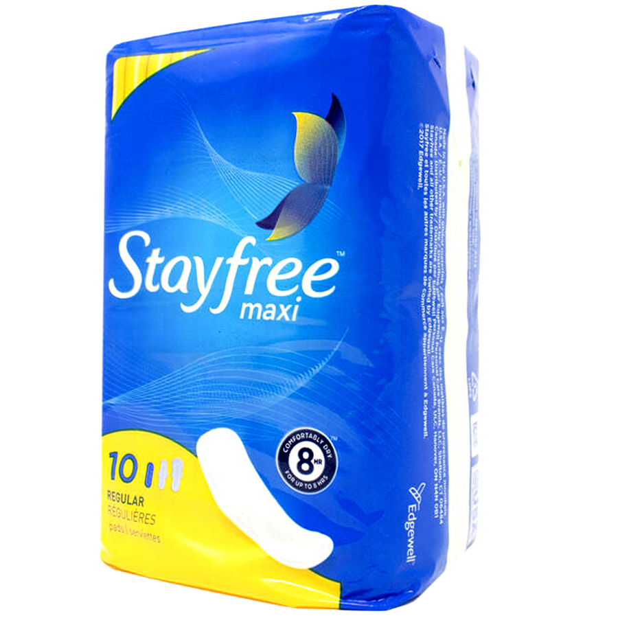 STAY FREE MAXI PAD 10 CT REGULAR
