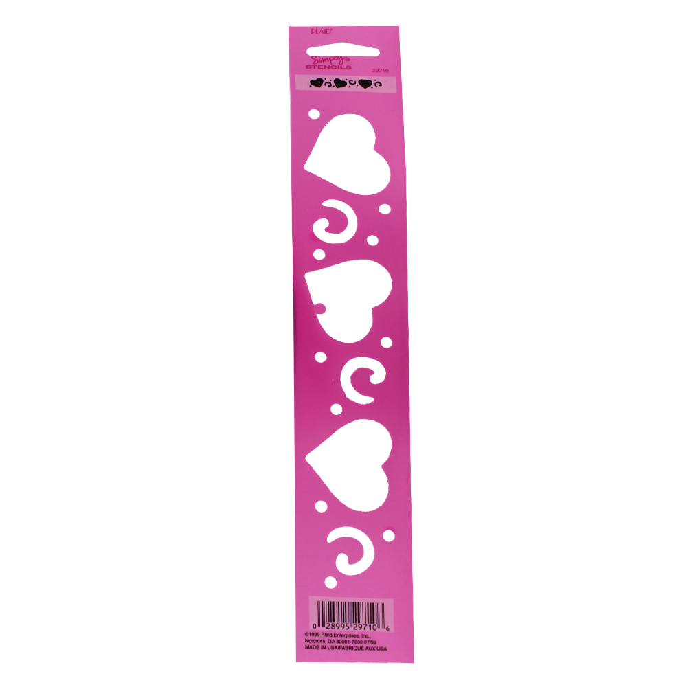 STENCILS HEART & SWIRLS 1 CT PREPRICED 0.49