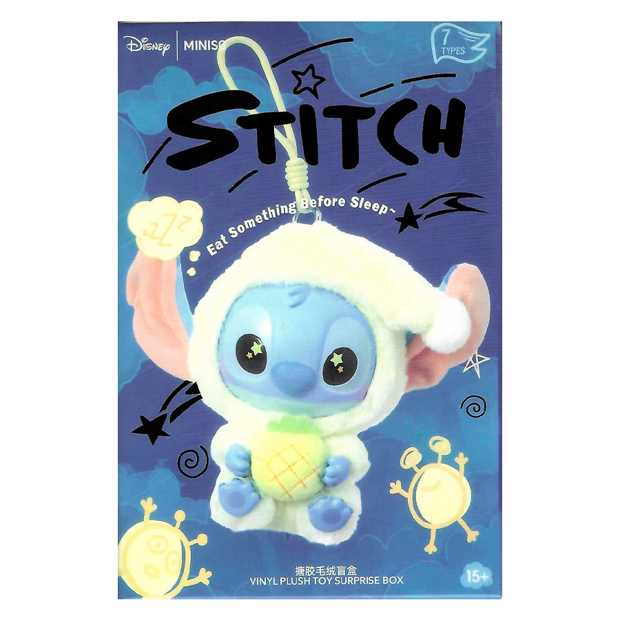 STITCH MINISO EAT SOMETHING BEFORE SLEEP 1 CT VINLE FACE 6 DESIGNS