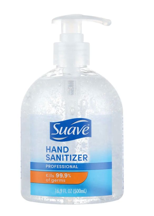 SUAVE HAND SANITIZER 16.9 OZ WITH PUMP 500 ML