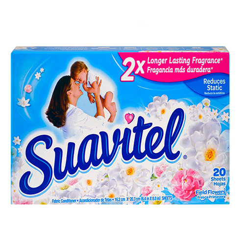 SUAVITEL DRYER SHEETS 20 CT FIELD FLOWER