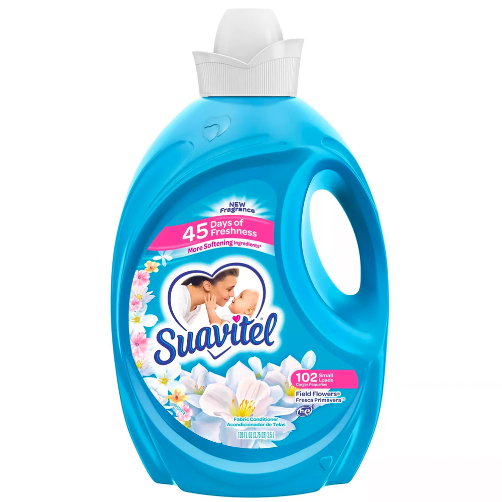 SUAVITEL FABRIC SOFTENER 120 OZ FIELD FLOWERS (BLUE)