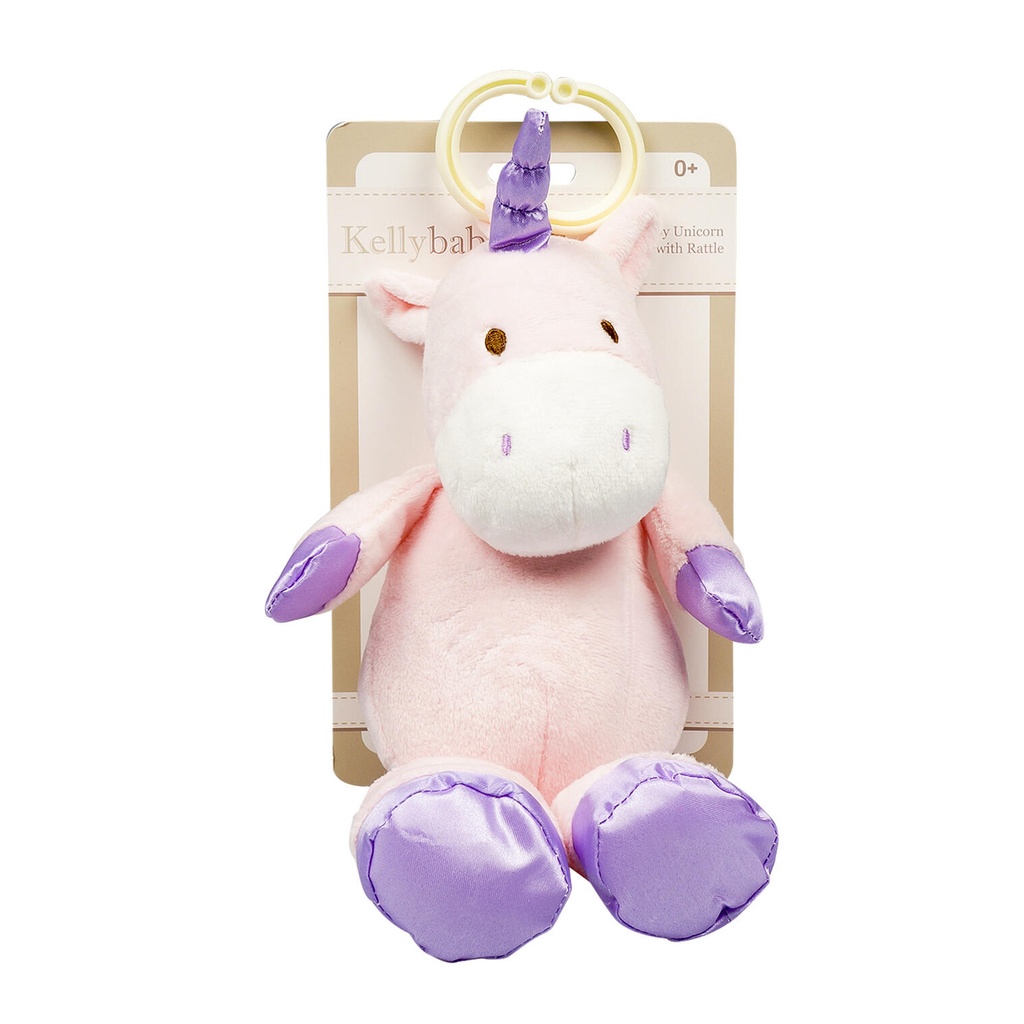 BABY TOY PLUSH 10 IN UNICORN PINK
