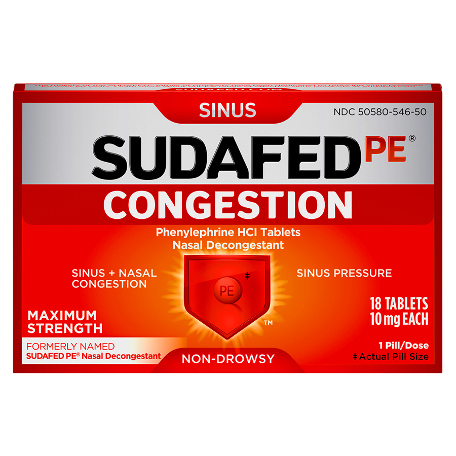 SUDAFED 18 CT SINUS CONGESTION