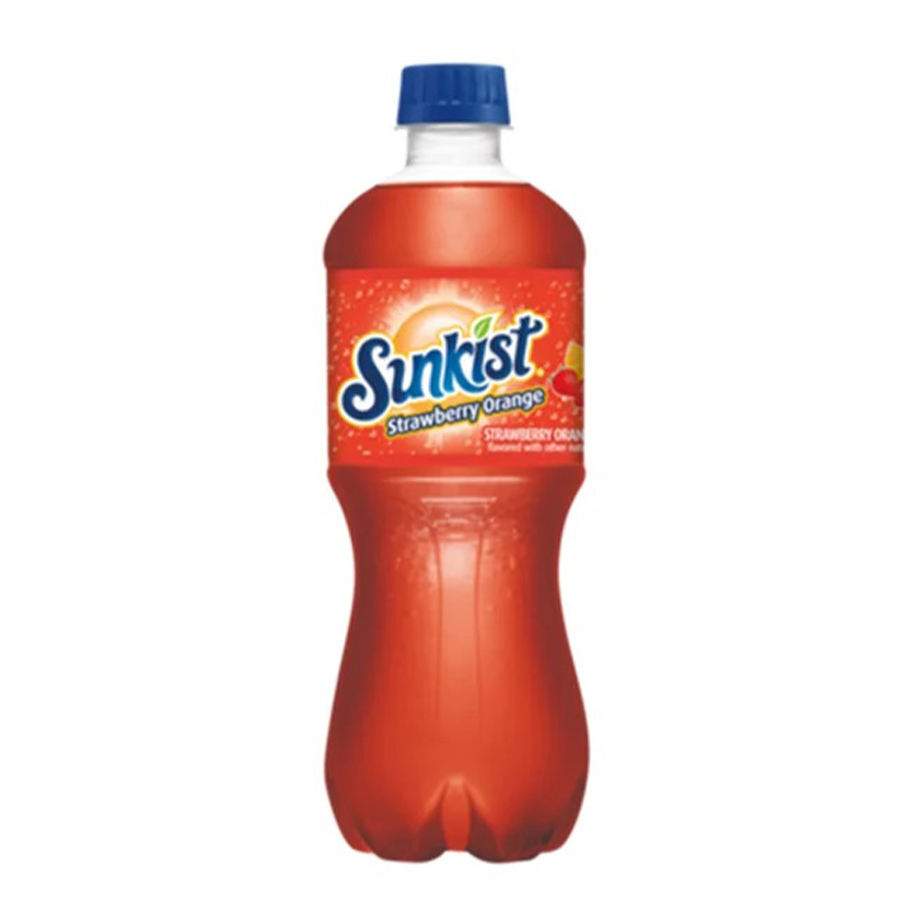 SUNKIST BOTTLES 20 OZ STRAWBERRY ORANGE