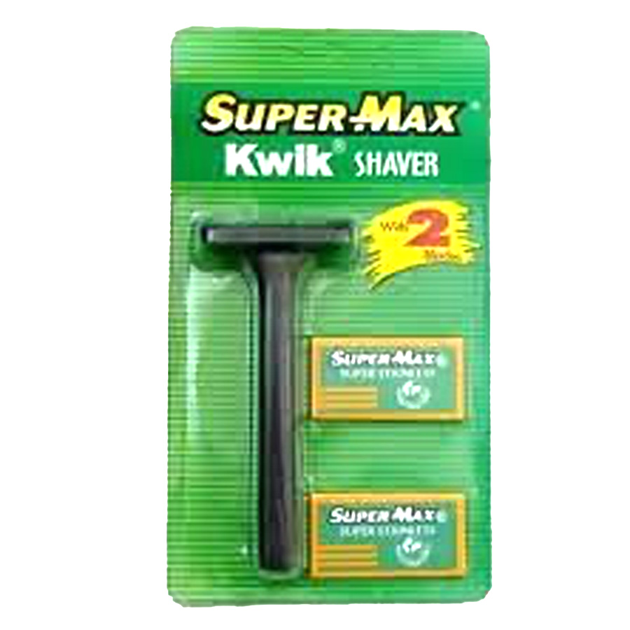 SUPER MAX RAZORS DISPOSABLE KWICK 1CT+2BLADES